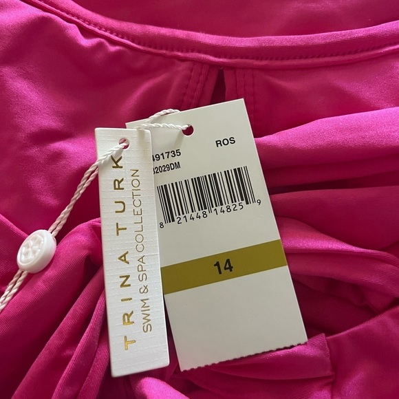 NWT Trina Turk Women's Standard Monaco Halter One Piece Swimsuit-Bathing Suits - Picture 3 of 4